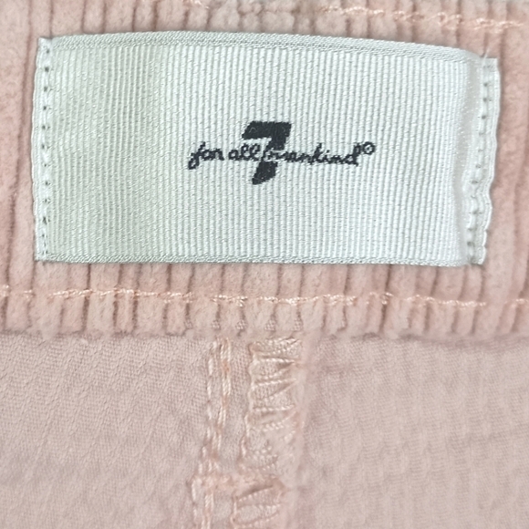 NWT 7 For All Mankind  Wide Leg Corduroy Easy Trouser in Cameo Rose  31 🌸 $348 - Picture 10 of 12